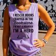 I Rescue Books Trapped In The Bookstore Sarcastic Comfort Colors Tank Top Lagoon
