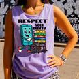 Respect Elders Cellphone Pushing Books In a Wheelchair Comfort Colors Tank Top Lagoon