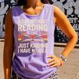 Retro A Day Without Reading Is Like Just Kidding Book Lover Comfort Colors Tank Top Lagoon
