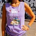 Retro Just A Girl Who Love Dogs Books And Coffee Bookworm Comfort Colors Tank Top Lagoon