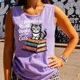 Retro I Just Want To Read Books And Pet Cats Cat For Men Women Kids Comfort Colors Tank Top Lagoon