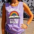Retro Rainbow Take A Look It's In A Book Reading Comfort Colors Tank Top Lagoon Retro Rainbow Take A Look It's In A Book Reading Comfort Colors Tank Top Lagoon