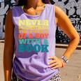 Retro Never Underestimate The Power Of a Boy With a Book Comfort Colors Tank Top Lagoon