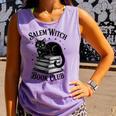 Salem Witch Book Club Bookish Halloween Cat Women Comfort Colors Tank Top Lagoon