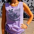 Schnauzer Hammock Reading Book Schnauzer Glasses Comfort Colors Tank Top Lagoon