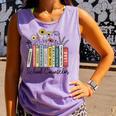 School Counselor Wildflower Book School Counseling Life Comfort Colors Tank Top Lagoon