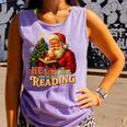 He Sees What You’Ve Been Reading Santa Book Lover Christmas Comfort Colors Tank Top Lagoon