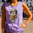 Shih Tzu Book How To Train Your Human Funny Dog Motif Comfort Colors Tank Top Lagoon
