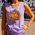 Smart Book Pumpkin Retro Fall Teacher Reading Halloween Comfort Colors Tank Top Lagoon