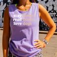 Stay Home Read Books Love Dogs Comfort Colors Tank Top Lagoon