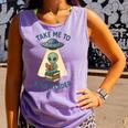 Teacher Alien Books UFO Reading Take Me To Your Reader Comfort Colors Tank Top Lagoon
