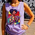 History Woman Reading Book Geometric Girl Educated Comfort Colors Tank Top Lagoon