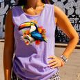 Toucan Reading Book Comfort Colors Tank Top Lagoon