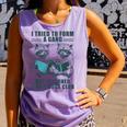 I Tried To Form Gang But It Turned Into A Book Club Raccoon Comfort Colors Tank Top Lagoon