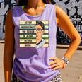 Never Underestimate Girl Read Book Reading Librarian Women Comfort Colors Tank Top Lagoon