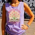 Unearth a Story 2026 Summer Reading Program Flowers Book Premium Tri-Blend Comfort Colors Tank Top Lagoon