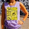 Varsity-Gold Yellow Comic Book University Varsity-Gold Comfort Colors Tank Top Lagoon