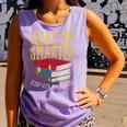 Wake Up Smarter Librarian Book Stack Premium Tri-Blend Comfort Colors Tank Top Lagoon