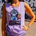 Wild About Reading Book Lover Gorilla Comfort Colors Tank Top Lagoon