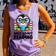 Wild About Reading Book Lover Penguin Comfort Colors Tank Top Lagoon