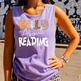 WILD ABOUT READING Reading Books Bookworm Library Day Comfort Colors Tank Top Lagoon