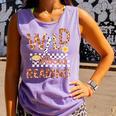 Wild About Reading Teacher Reading Books Back To School Comfort Colors Tank Top Lagoon