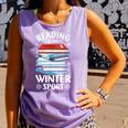 Winter Reading Book Bookworm Winter Comfort Colors Tank Top Lagoon