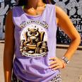 Wise Owl Reading Books Comfort Colors Tank Top Lagoon