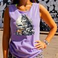 Wolf Reading Book Librarian Library Wolves Comfort Colors Tank Top Lagoon