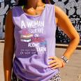 A Woman Cannot Survive On Books Alone She Also Needs Yarn Premium Comfort Colors Tank Top Lagoon
