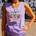 Women Read Your Heart Out Valentine's Day Teacher Book Comfort Colors Tank Top Lagoon
