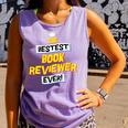 Women's Best Book Reviewer Critic Job Occupation Comfort Colors Tank Top Lagoon