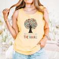 100 Days In The Books Tree Reading Teacher Student 100th Day Comfort Colors Tank Top Grey