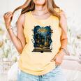 4 Books Are Portable Magic Bookish Reading Nerd Quote Comfort Colors Tank Top Grey