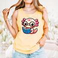 Adorable Book Lover Axolotl With Reading Glasses Cute Comfort Colors Tank Top Grey Adorable Book Lover Axolotl With Reading Glasses Cute Comfort Colors Tank Top Grey