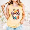 Adorable Book Lover Chipmunk With Reading Glasses Cute Premium Comfort Colors Tank Top Grey
