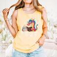 Adorable Book Lover Dragon Read Books Be Kind Stay Weird Comfort Colors Tank Top Grey
