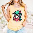 Adorable Book Lover Humming Bird With Reading Glasses Cute Comfort Colors Tank Top Grey Adorable Book Lover Humming Bird With Reading Glasses Cute Comfort Colors Tank Top Grey