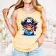 Adorable Book Lover Pirate With Reading Glasses Cute Comfort Colors Tank Top Grey