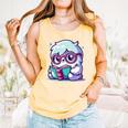Adorable Book Lover Yeti With Reading Glasses Cute Comfort Colors Tank Top Grey Adorable Book Lover Yeti With Reading Glasses Cute Comfort Colors Tank Top Grey