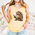 Alligator Snapping Turtle Reading A Book Comfort Colors Tank Top Grey