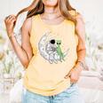 Astronaut Reading Book To Alien Moon Space Book Lover Men Comfort Colors Tank Top Grey
