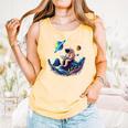 Astronaut Reading Book In Space Books Lover Bookworm Comfort Colors Tank Top Grey