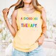 Audiobooks Are My Therapy Book Lover Audiobook Women Comfort Colors Tank Top Grey