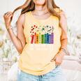 Awesome Like My Daughter Books Floral Proud Mom Women Comfort Colors Tank Top Grey