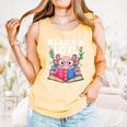 Axolotl Books Readsalotl Reading Bookworm Boys Girls Comfort Colors Tank Top Grey