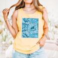 Blue Comic Book Blue Graphic Comfort Colors Tank Top Grey