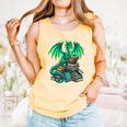 Book Dragon Reading Fantasy Comfort Colors Tank Top Grey