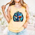 Book Dragon Reading Lover Comfort Colors Tank Top Grey