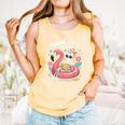 Book Girl Summer Skeleton Reading Books Lovers Beach Comfort Colors Tank Top Grey